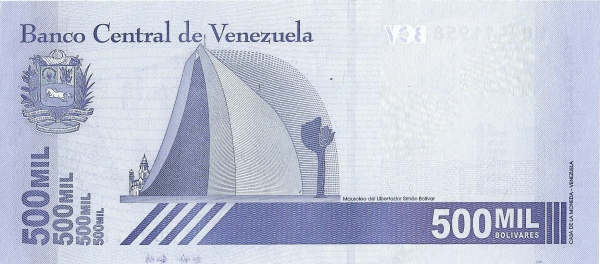 PN113a Venezuela 500 MIL Bolivares Year 2021 (2020)